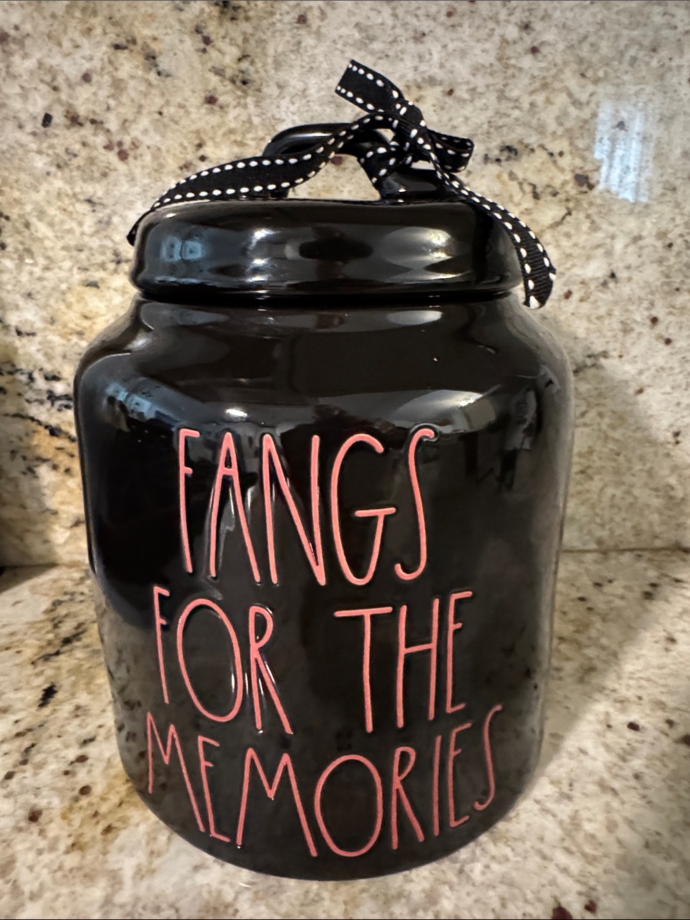 Rae Dunn Fangs For The Memories Canister